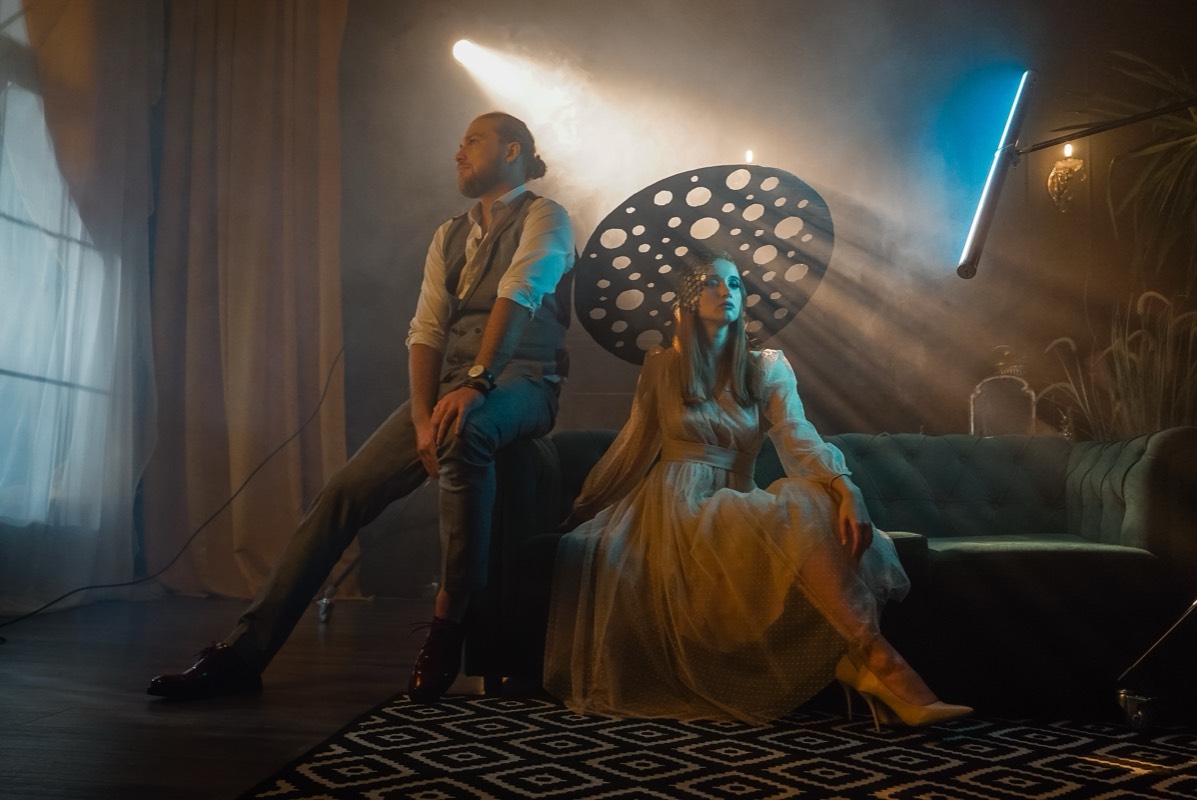 Elegant fashion editorial, man and woman